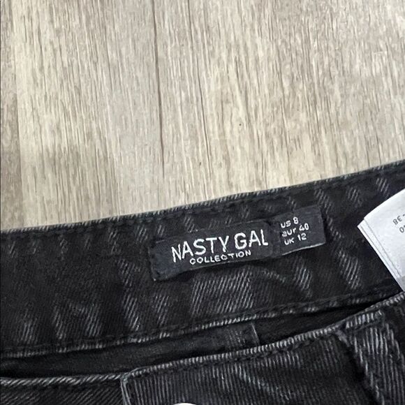 Nasty Gal Charcoal Denim Pants - Picture 2 of 3
